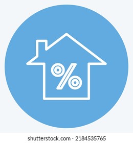 Icon Discount. suitable for education symbol. blue eyes style. simple design editable. design template vector. simple illustration