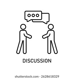 Icon a discussion, isolated against a clean background.