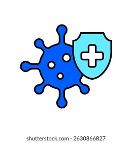 Icon a disease prevention, isolated against a clean background.