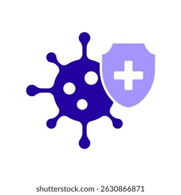 Icon a disease prevention, isolated against a clean background.