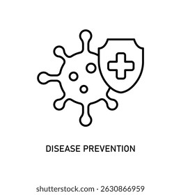 Icon a disease prevention, isolated against a clean background.