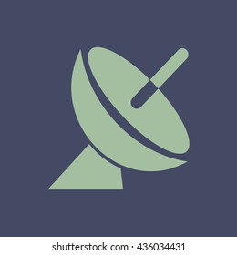 Icon of Dish Antenna. Eps-10.