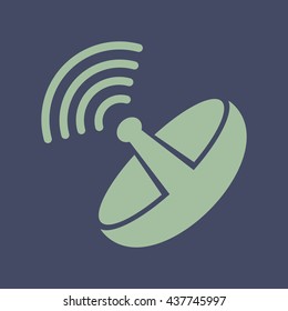 Icon of  Dish Antenna. Eps-10.