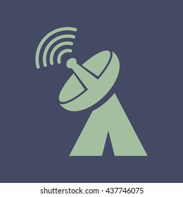 Icon of Dish Antenna. Eps-10.