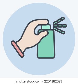 Icon Disinfection. suitable for flu symbol. color mate style. simple design editable. design template vector. simple illustration
