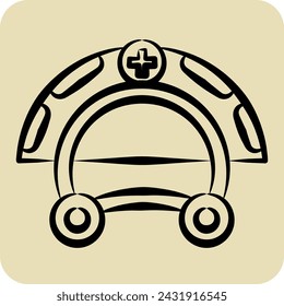 Icon Disk Break. related to Garage symbol. hand drawn style. simple design editable. simple illustration