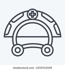 Icon Disk Break. related to Garage symbol. line style. simple design editable. simple illustration