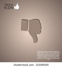 Icon dislike on the background. Made in vector