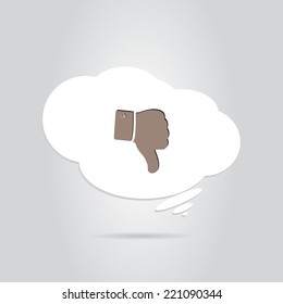 Icon dislike on the background. Made in vector