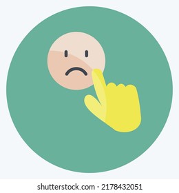 Icon Dislike. suitable for Feedback symbol. Flat Style. simple design editable. design template vector. simple symbol illustration