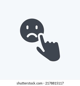 A los iconos no les gusta. adecuado para el símbolo Feedback. Estilo de glifo. diseño simple editable. vector de plantilla de diseño. ilustración de símbolo simple