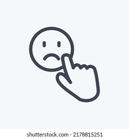 Icon Dislike. suitable for Feedback symbol. Line Style. simple design editable. design template vector. simple symbol illustration