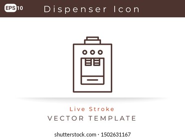 Icon Dispenser For Website, Infographic Element. Vector Illustration