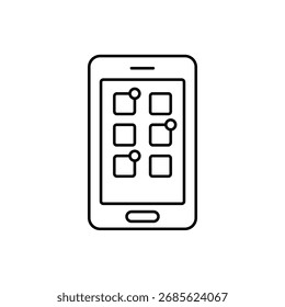 Icono de una pantalla, aislado contra un fondo limpio.