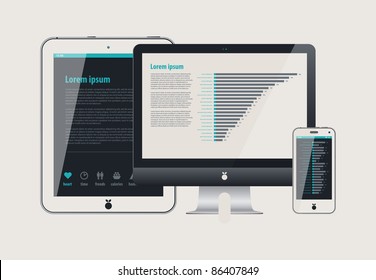 icon display tablet and Cell Phone