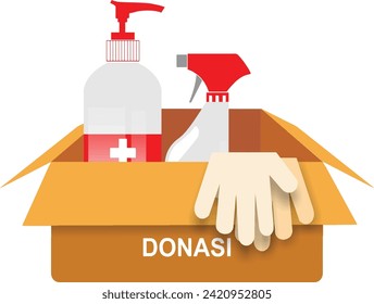 The icon displays a donation box containing medical equipment
