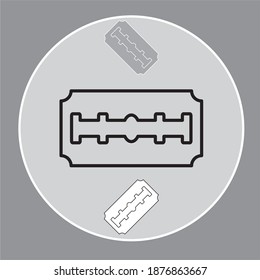 icon of disposable blade. vector illustration . eps 10