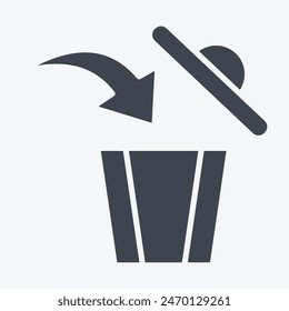 Icon Dispose. related to Delete symbol. glyph style. simple design illustration