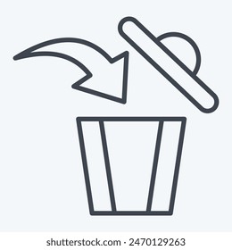 Icon Dispose. related to Delete symbol. line style. simple design illustration