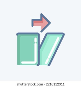 Icon Distortion. related to Graphic Design Tools symbol. doodle style. simple design editable. simple illustration. simple vector icons