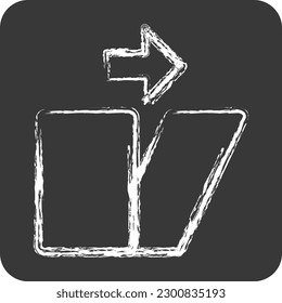 Icon Distortion. related to Graphic Design Tools symbol. chalk Style. simple design editable