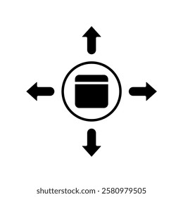 Icon a distribution, isolated against a clean background.