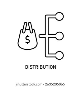 Icon a distribution, isolated against a clean background.