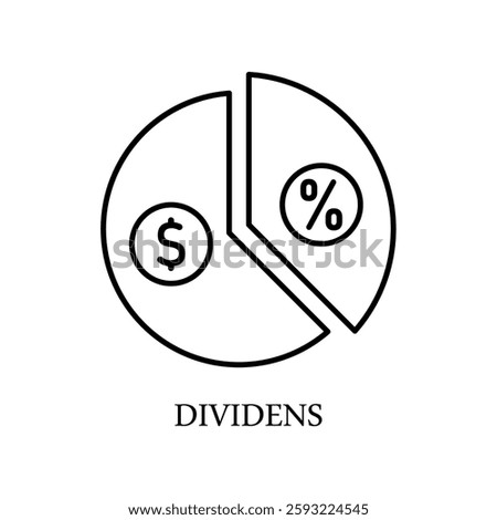 Icon a dividends, isolated against a clean background.