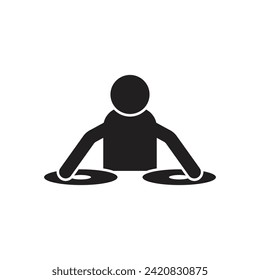 icon dj vector template illustration logo design