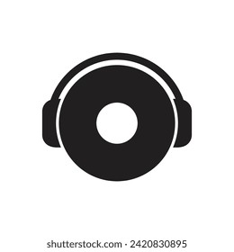 diseño de logotipo de ilustración de plantilla vectorial de icono dj