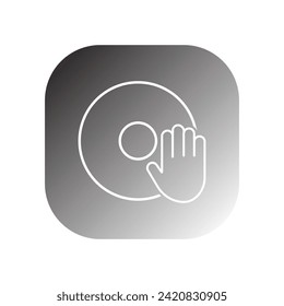 diseño de logotipo de ilustración de plantilla vectorial de icono dj