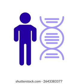 Icon a dna, isolated against a clean background.