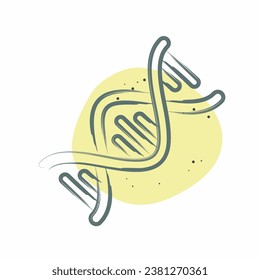 Icon DNA. related to World Cancer symbol. Color Spot Style. simple design editable. simple illustration