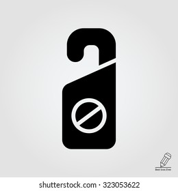 Icon of Do not disturb label with prohibition sign