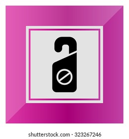 Icon of Do not disturb label with prohibition sign