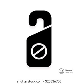 Icon of Do not disturb label with prohibition sign