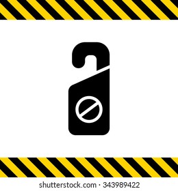 Icon of Do not disturb label with prohibition sign
