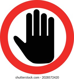 icon do not enter illustration