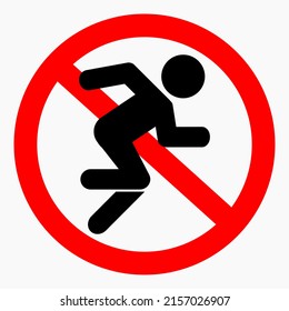 Icon Do Not Walk Movement Prohibition Stock Vector (Royalty Free ...