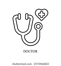 Icon a DOCTOR, isolated against a clean background.