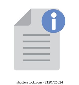 An Icon Of A Document With An Information Mark. Read Me Icon. Vectors.