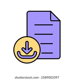 Icon a document, isolated against a clean background.