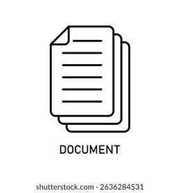 Icon a document, isolated against a clean background.