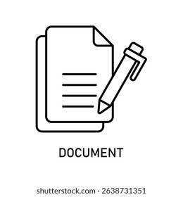 Icon a document, isolated against a clean background.