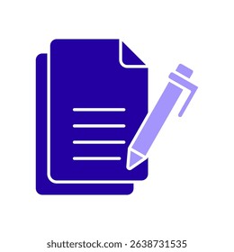 Icon a document, isolated against a clean background.