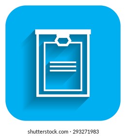 Icon of document on clipboard