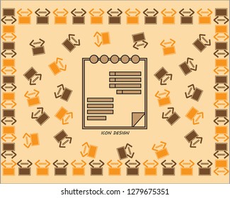 icon document paper, paper document fill and outline icon