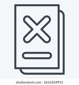 Icon Document. related to Exclamation symbol. line style. design editable