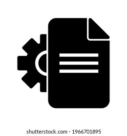 Icon Document Setting With Style Glyph