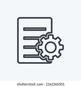 Icon Document Settings. suitable for User Interface symbol. line style. simple design editable. design template vector. simple symbol illustration